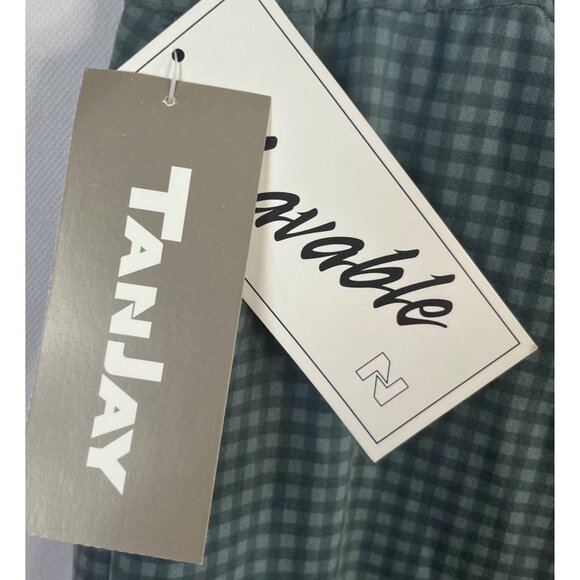 Nygard TanJay Checked Weekender Pants Womens 18 Green New - Picture 11 of 13